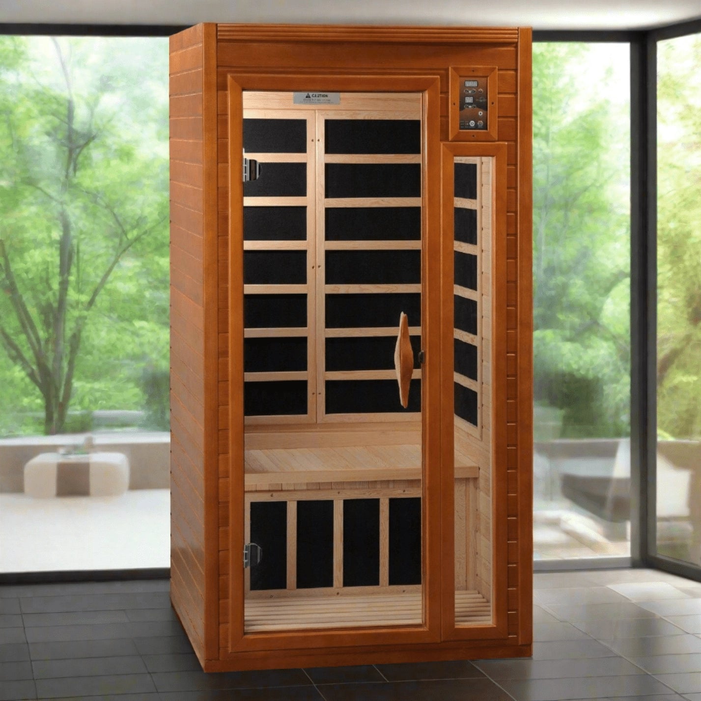 Dynamic Saunas Sauna Dynamic Barcelona Elite 1-2-person Ultra Low EMF FAR Infrared Sauna - DYN-6106-01 Elite