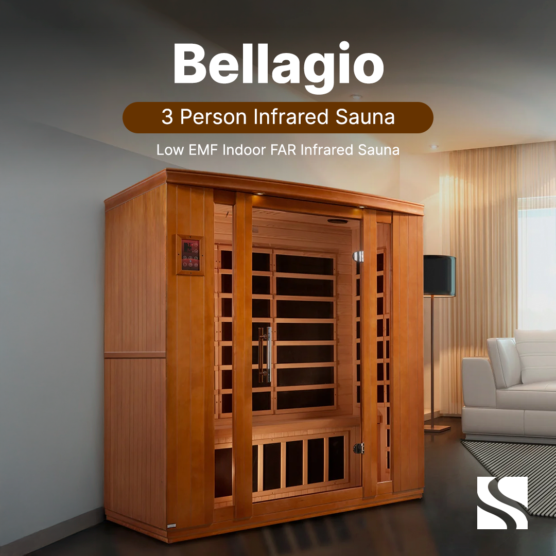 Dynamic Saunas Sauna Dynamic "Bellagio" 3-person Low EMF FAR Infrared Sauna - DYN-6306-02