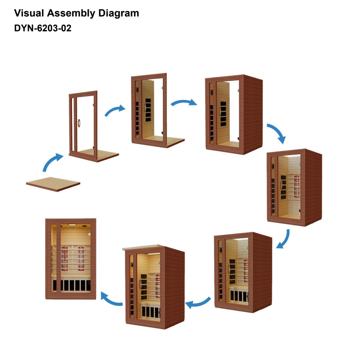 Dynamic Saunas Sauna Dynamic "Cordoba" 2-person Low EMF FAR Infrared Sauna - DYN-6203-01