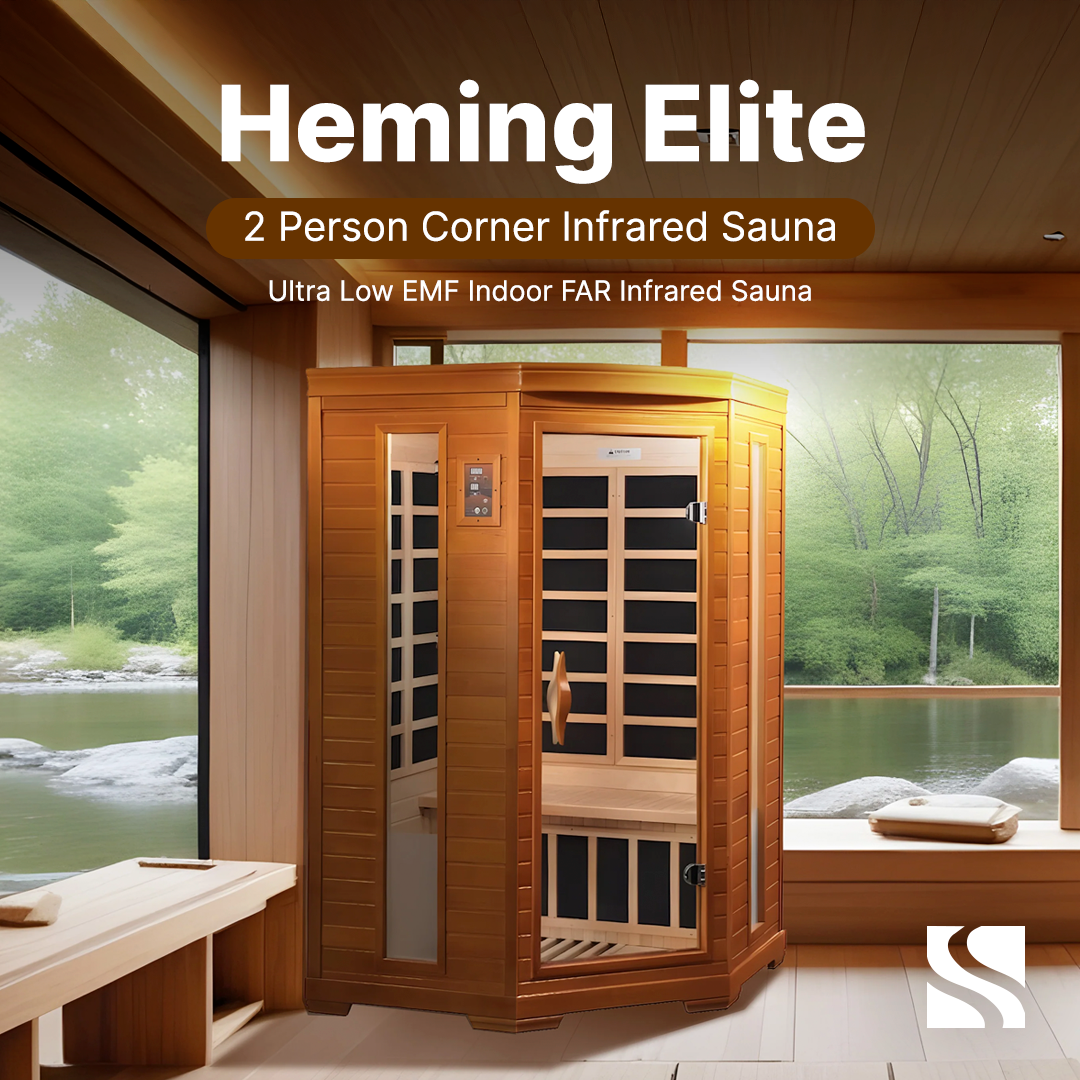 Dynamic Saunas Sauna Dynamic Heming Elite 2-person Corner Ultra Low EMF FAR Infrared Sauna - DYN-6225-02 Elite