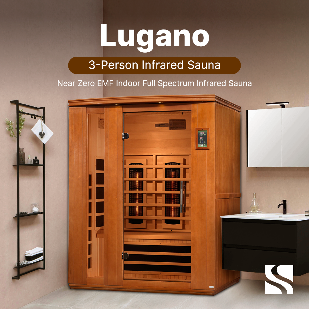Dynamic Saunas Sauna Dynamic "Lugano" 3-Person Full Spectrum Near Zero EMF FAR Infrared Sauna DYN-6336-03 FS
