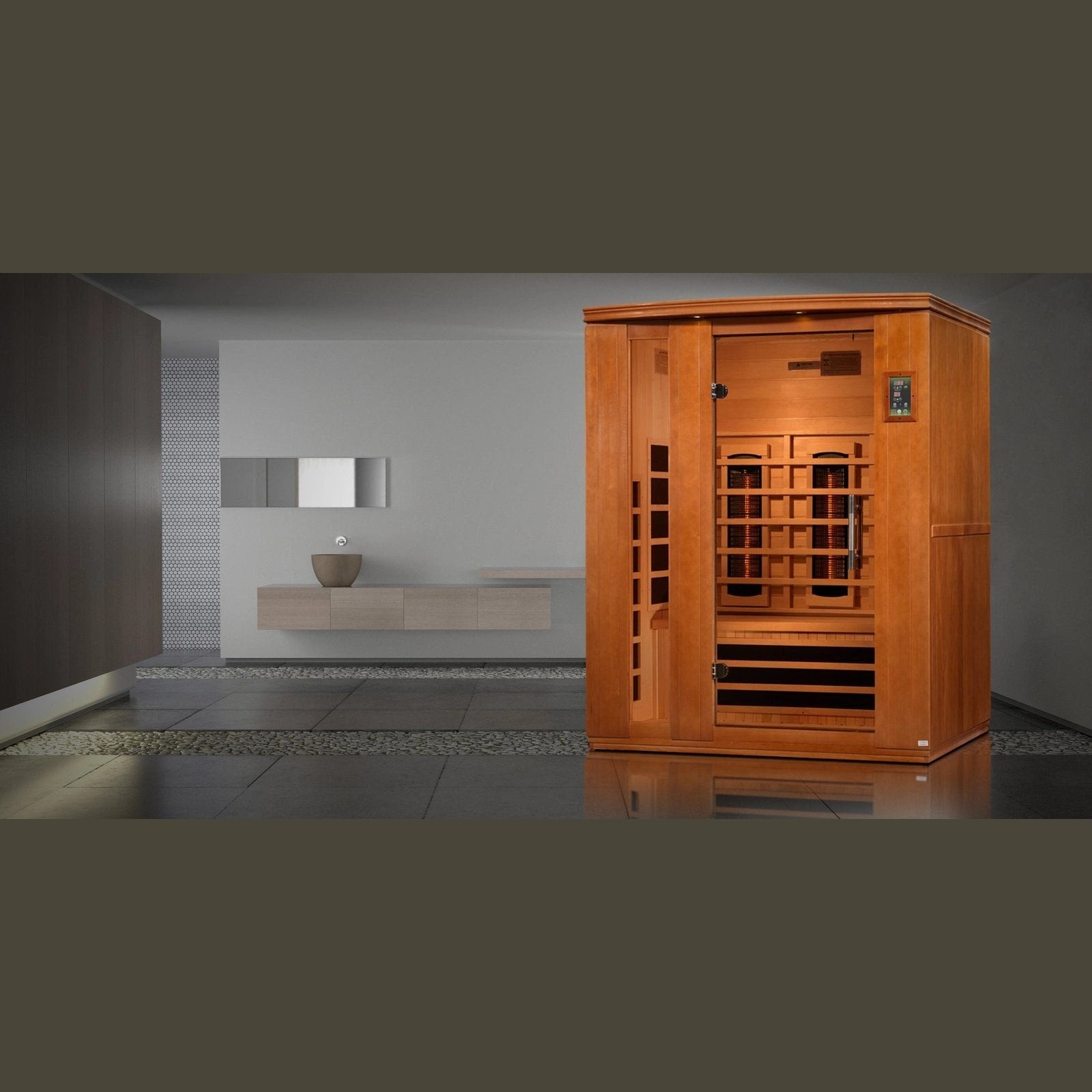 Dynamic Saunas Sauna Dynamic "Lugano" 3-Person Full Spectrum Near Zero EMF FAR Infrared Sauna DYN-6336-03 FS