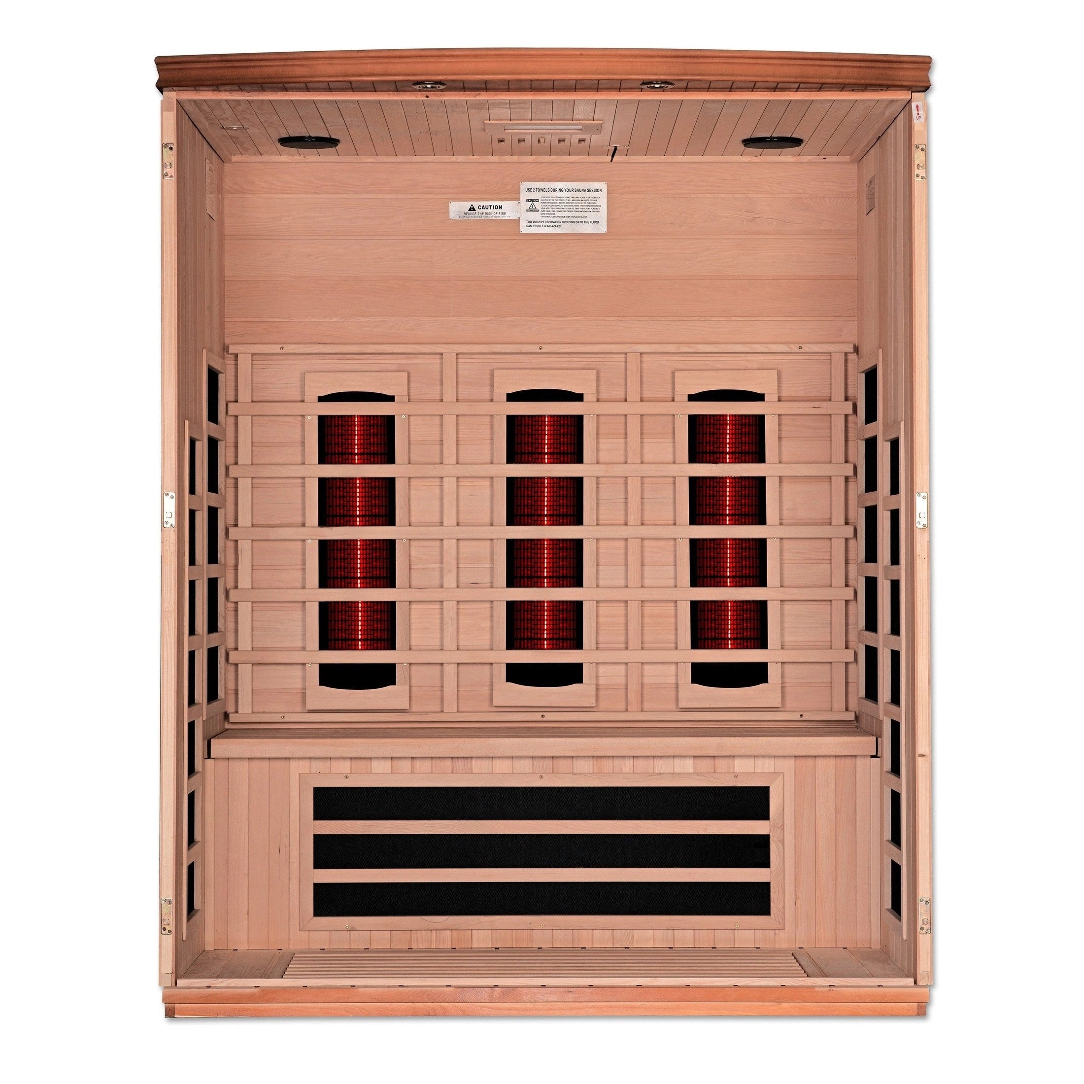 Dynamic Saunas Sauna Dynamic "Lugano" 3-Person Full Spectrum Near Zero EMF FAR Infrared Sauna DYN-6336-03 FS