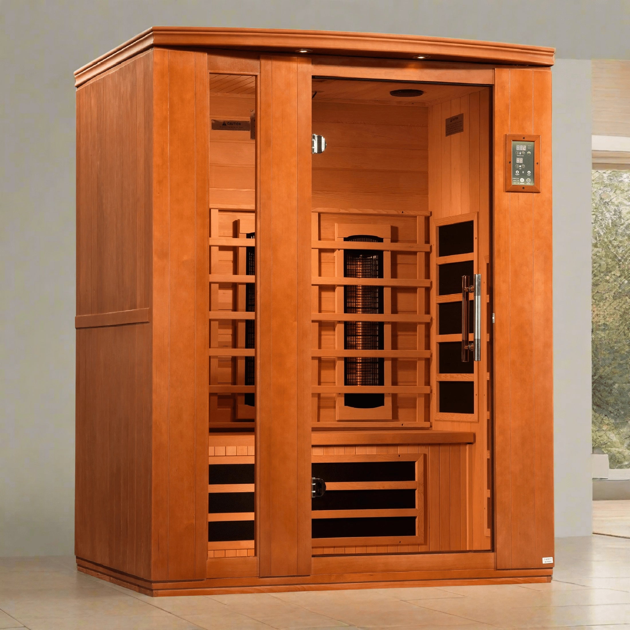 Dynamic Saunas Sauna Dynamic "Lugano" 3-Person Full Spectrum Near Zero EMF FAR Infrared Sauna DYN-6336-03 FS