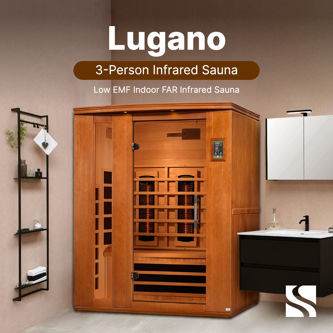 Dynamic Saunas Sauna Dynamic "Lugano" 3-person Low EMF FAR Infrared Sauna DYN-6336-02