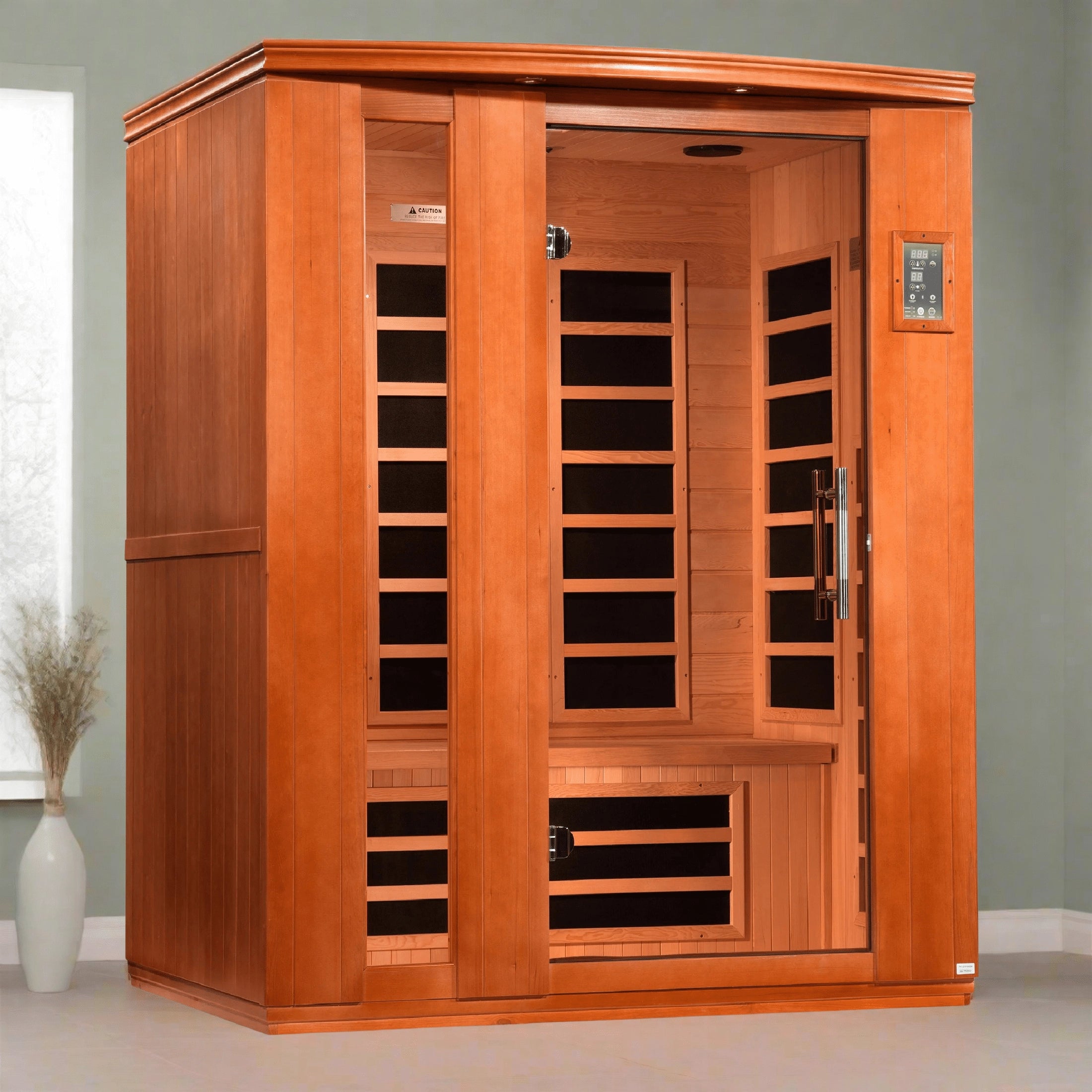 Dynamic Saunas Sauna Dynamic "Lugano" 3-person Low EMF FAR Infrared Sauna DYN-6336-02
