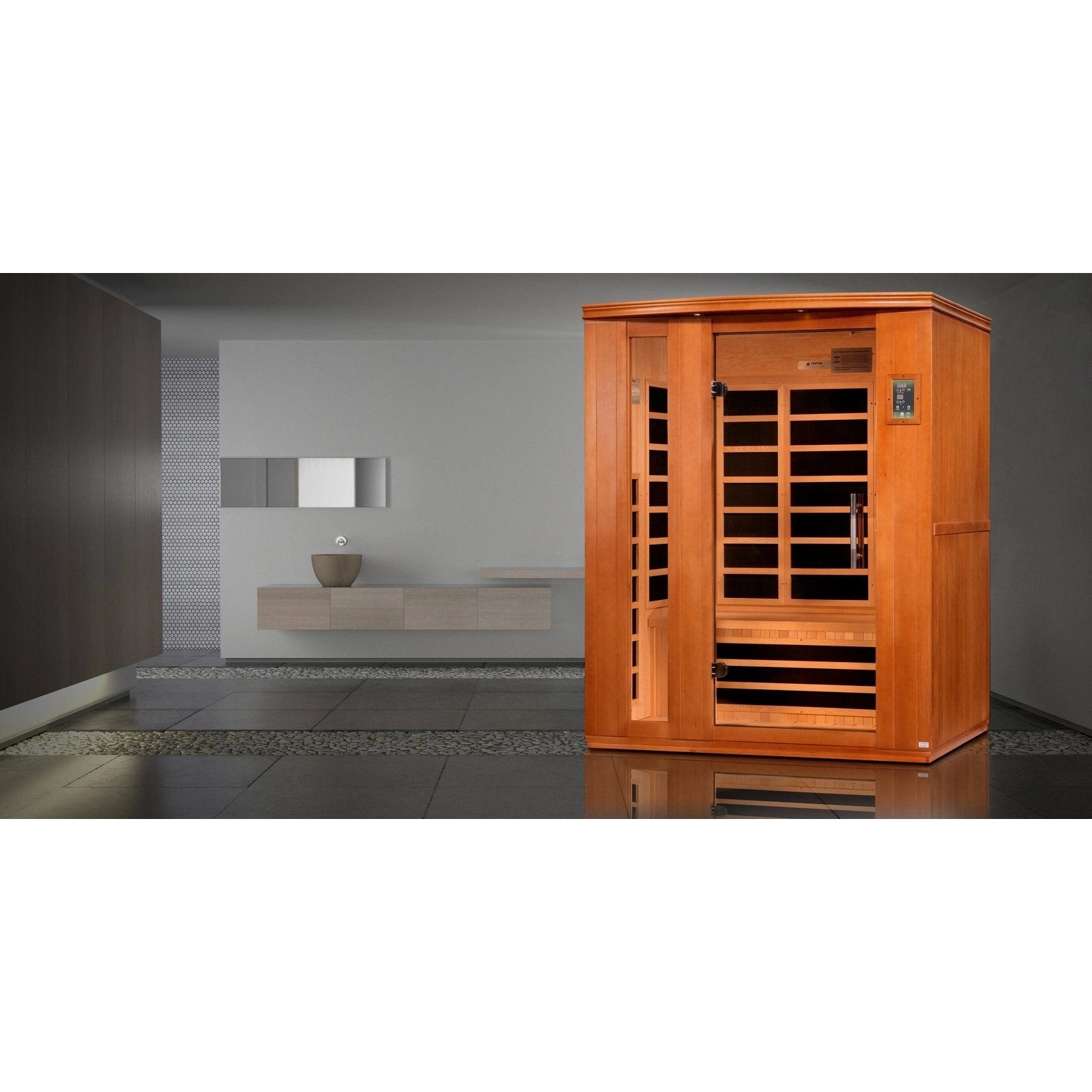 Dynamic Saunas Sauna Dynamic Lugano 3-person Ultra Low EMF FAR Infrared Sauna - DYN-6336-02 Elite