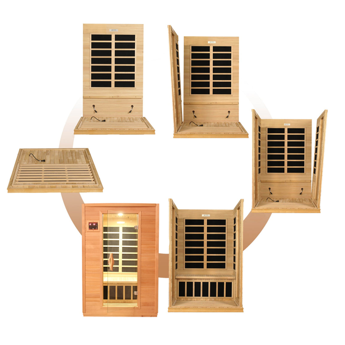 Dynamic Saunas Sauna Dynamic "Versailles" 2-person Low EMF FAR Infrared Sauna DYN-6202-03