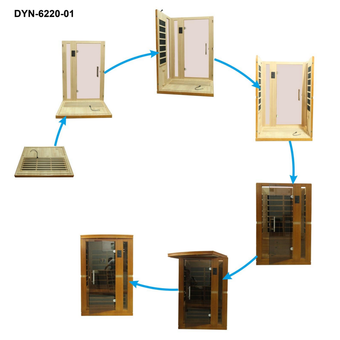 Dynamic Saunas Sauna Dynamic "Vittoria" 2-person Low EMF FAR Infrared Sauna - DYN-6220-01
