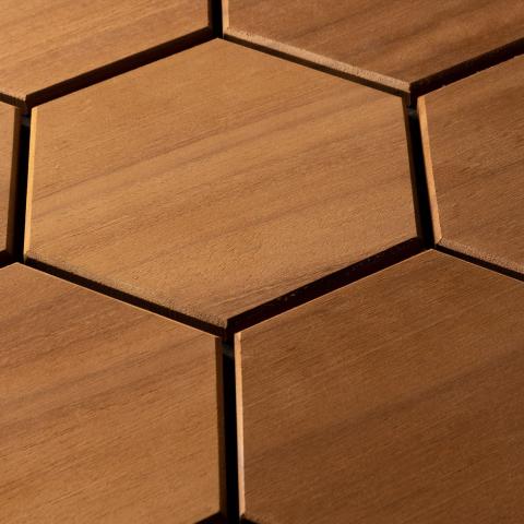 EmotionWood EmotionWood Promenade XL Thermo-Abachi Decorative Sauna Wall Panel
