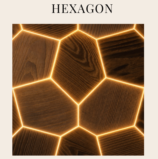 EmotionWood HEXAGON EmotionWood LED Wall Series