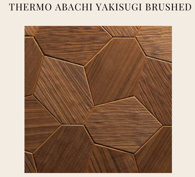 EmotionWood THERMO ABACHI YAKISUGI BRUSHED EmotionWood Hexagon Series