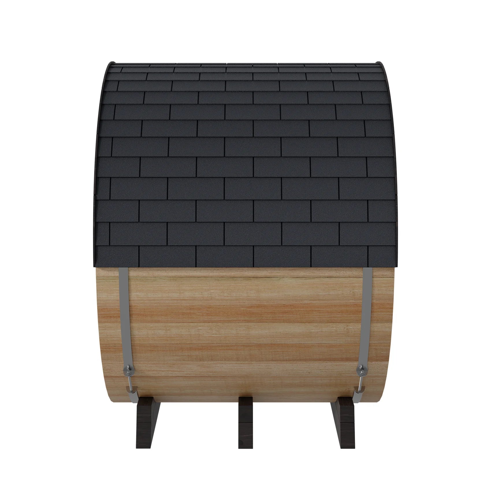 Finnmark Saunas Sauna Finnmark FD-7 Outdoor Hybrid Infrared and Traditional 4-Person Thermo-Aspen Barrel Sauna