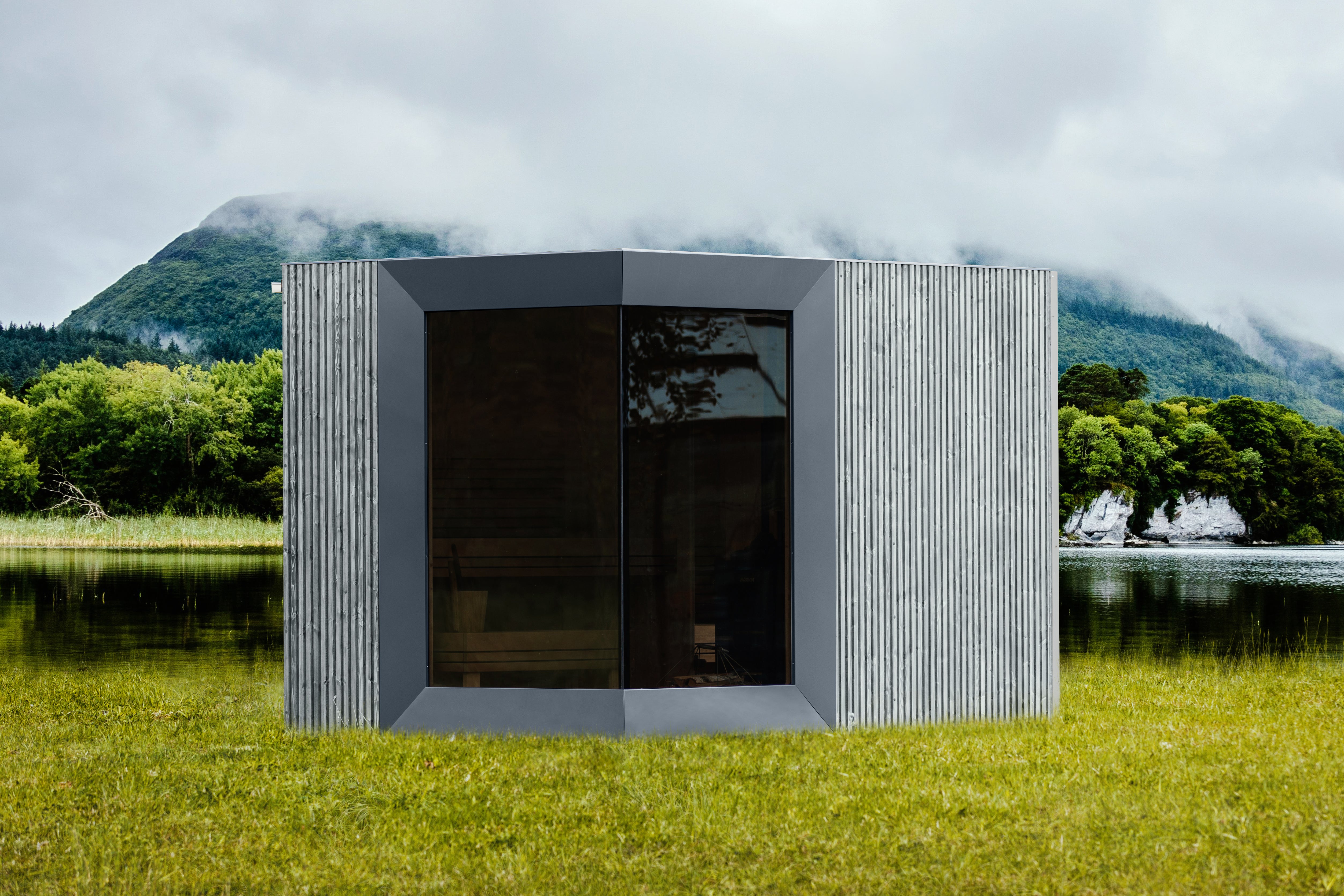 Genevas Sauna Genevas Zermatt Pre-Assembled Outdoor Sauna Cabin with Changeroom