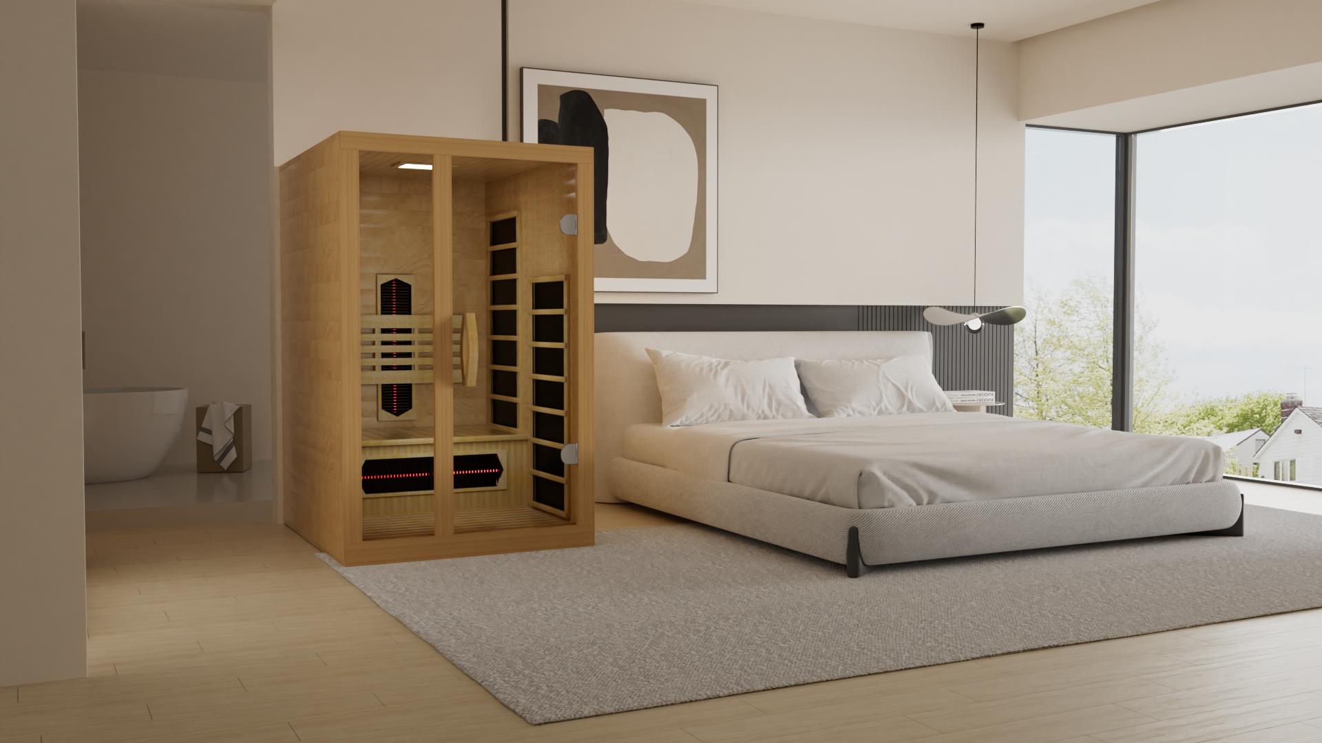Golden Designs Inc (NA) Dynamic Gracia 1-2-Person Full Spectrum Near Zero EMF FAR IR Sauna (DYN-6119-03 FS)