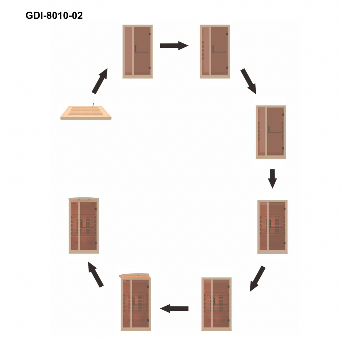 Golden Designs Sauna Golden Designs 1-2-Person 2025 Reserve Edition GDI-8010-03 Full Spectrum with Himalayan Salt Bar