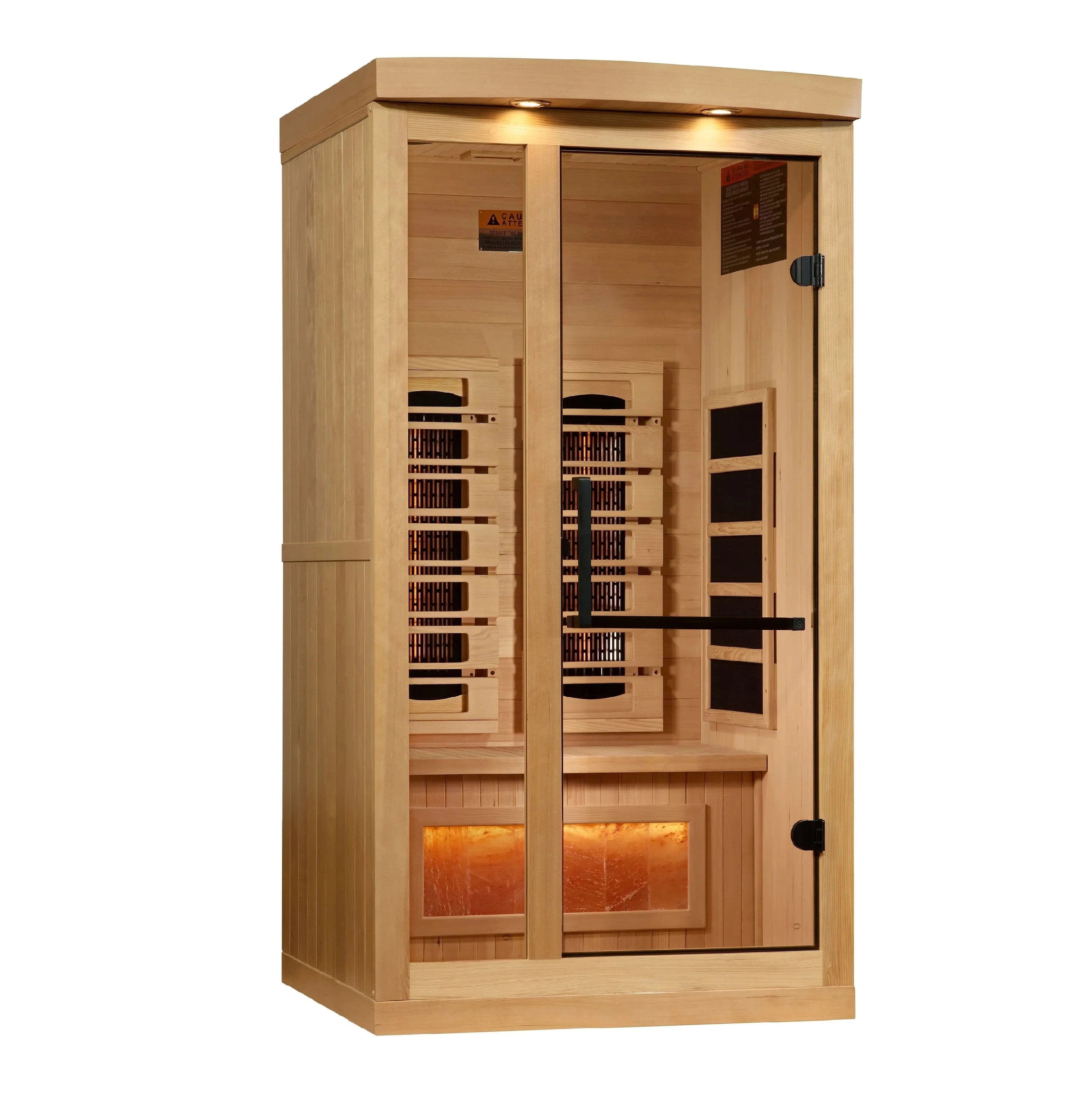 Golden Designs Sauna Golden Designs 1-2-Person 2025 Reserve Edition GDI-8010-03 Full Spectrum with Himalayan Salt Bar