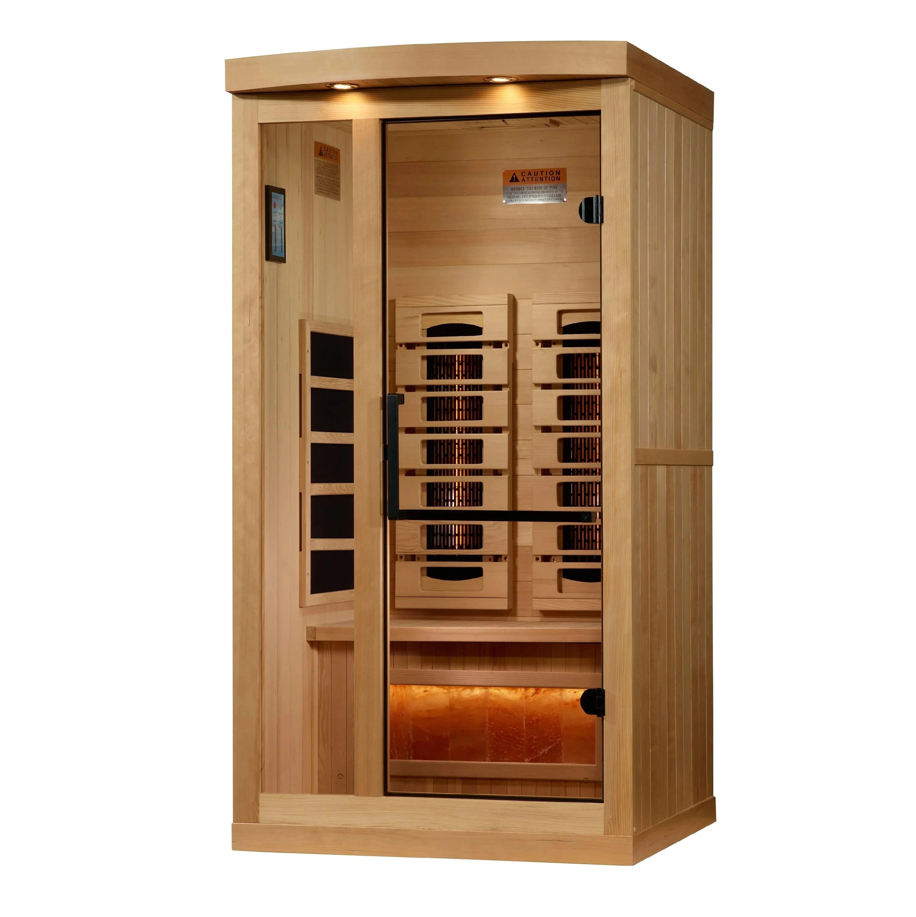 Golden Designs Sauna Golden Designs 1-2-Person 2025 Reserve Edition GDI-8010-03 Full Spectrum with Himalayan Salt Bar