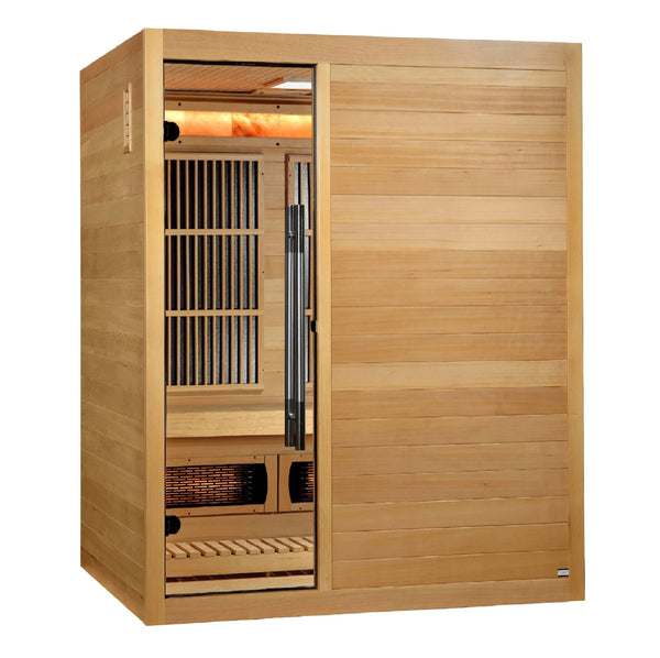 Golden Designs Sauna Golden Designs 2025 Soria GDI-8330-01 3 Person Hybrid Indoor Sauna.