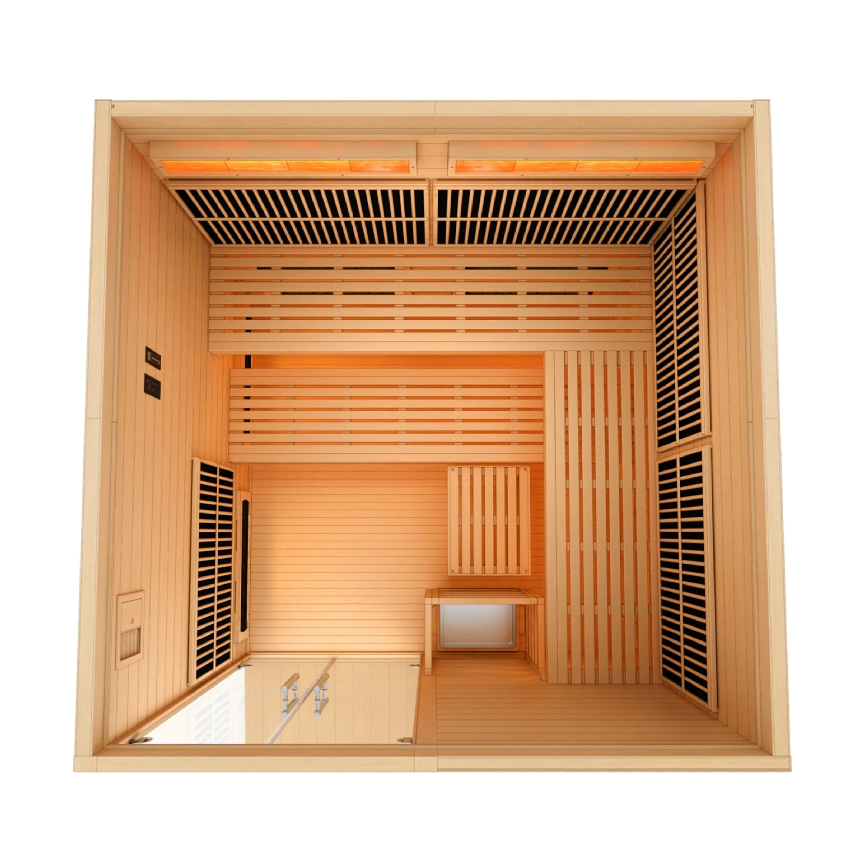Golden Designs Sauna Golden Designs 2025 Toledo GDI-8360-01 6 Person Hybrid Indoor Sauna.