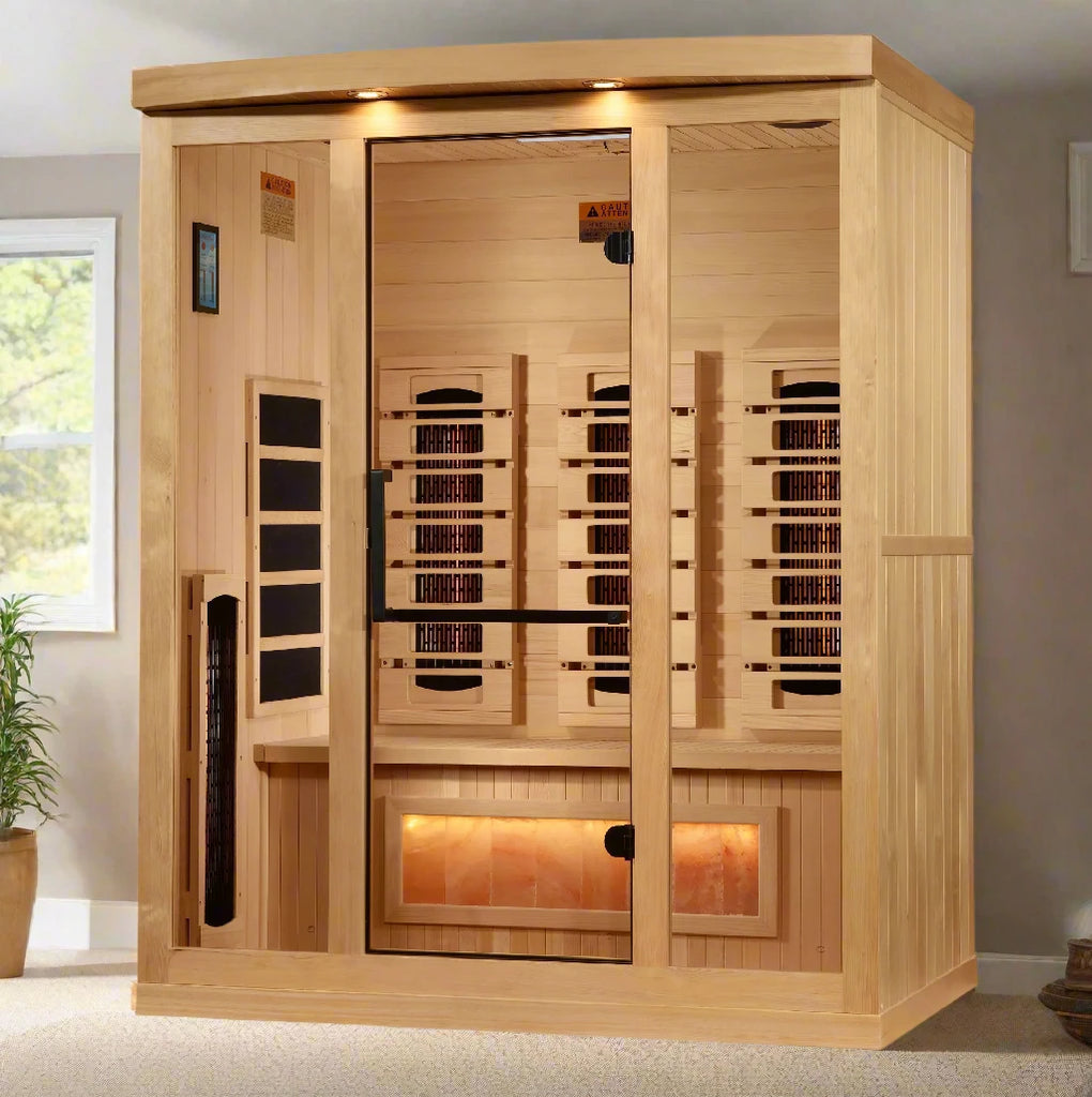 Golden Designs Sauna Golden Designs 3-Person 2025 Reserve Edition GDI-8030-03 Full Spectrum with Himalayan Salt Bar