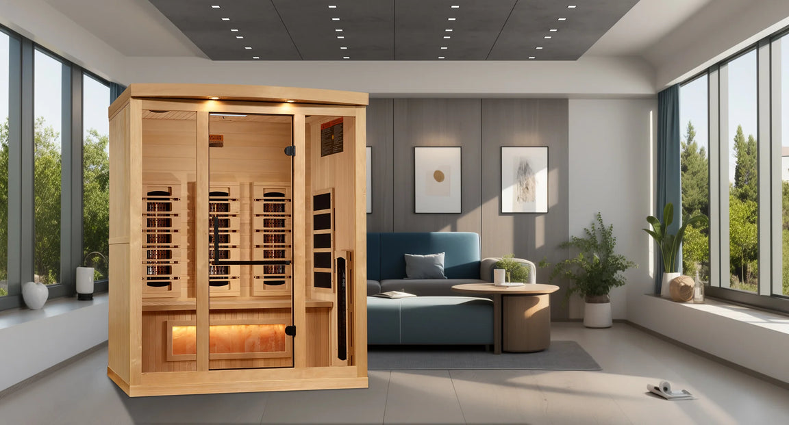 Golden Designs Sauna Golden Designs 3-Person 2025 Reserve Edition GDI-8030-03 Full Spectrum with Himalayan Salt Bar