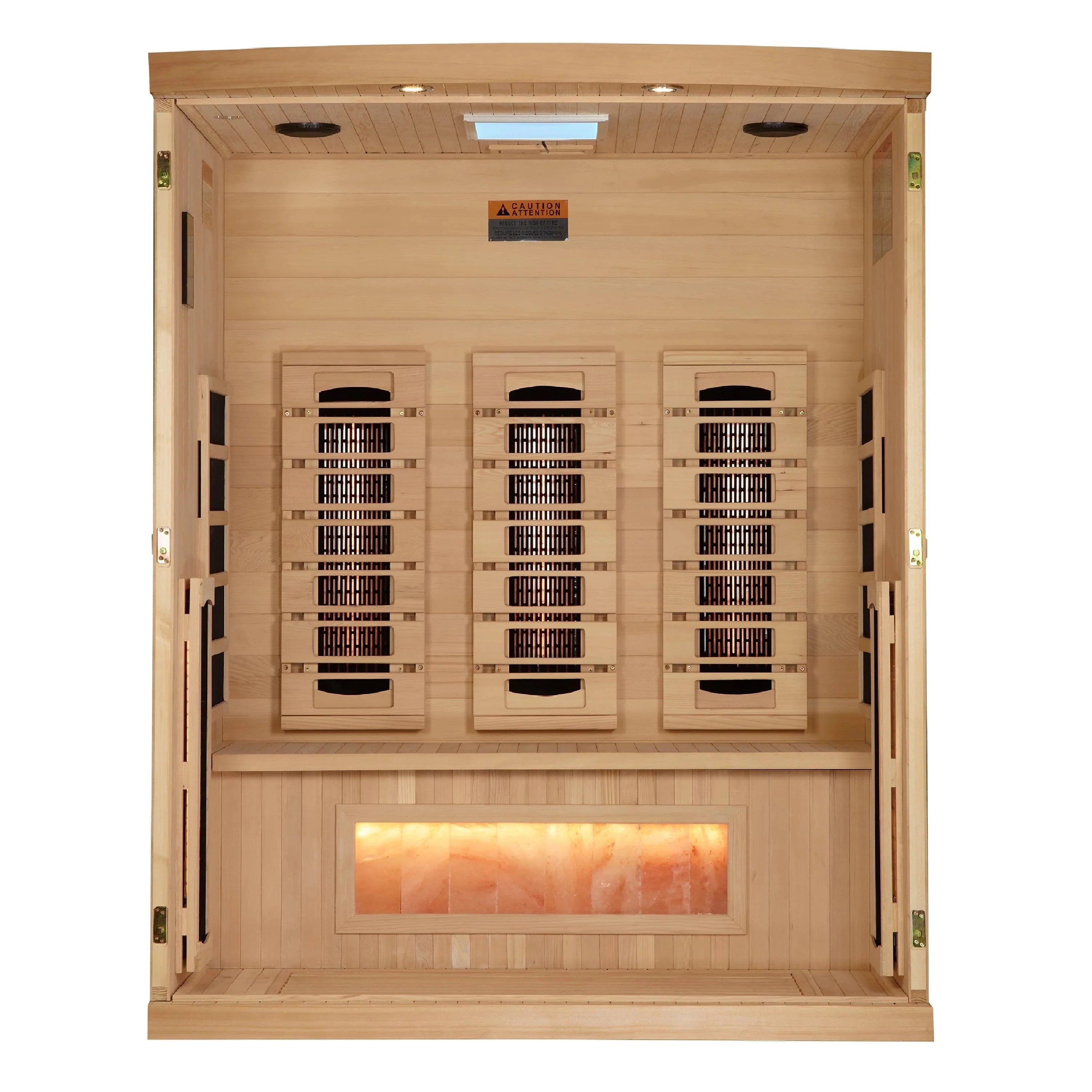 Golden Designs Sauna Golden Designs 3-Person 2025 Reserve Edition GDI-8030-03 Full Spectrum with Himalayan Salt Bar