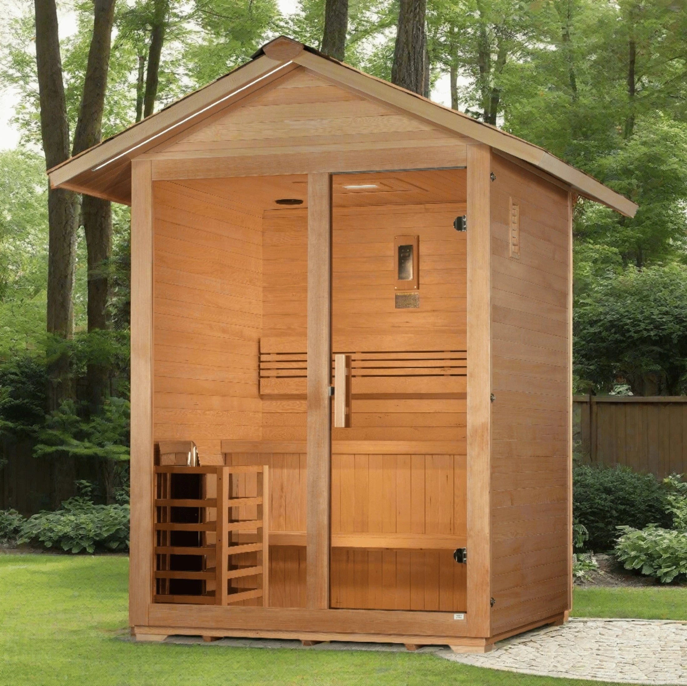 Golden Designs Sauna Golden Designs "Arlberg" 3 Person Traditional Outdoor Sauna GDI-8103-01