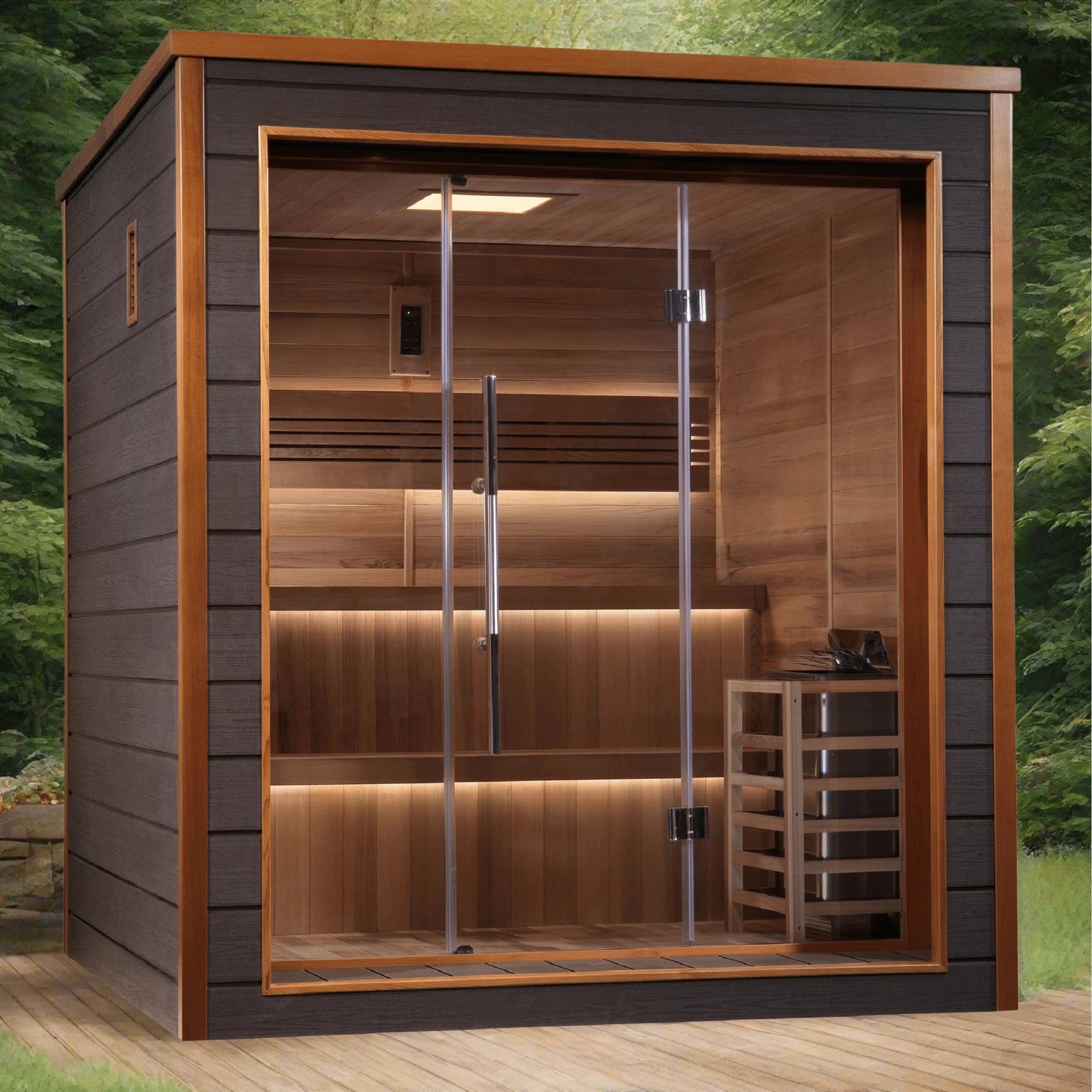 Golden Designs Sauna Golden Designs Bergen 6 Person Outdoor Traditional Sauna GDI-8206-01