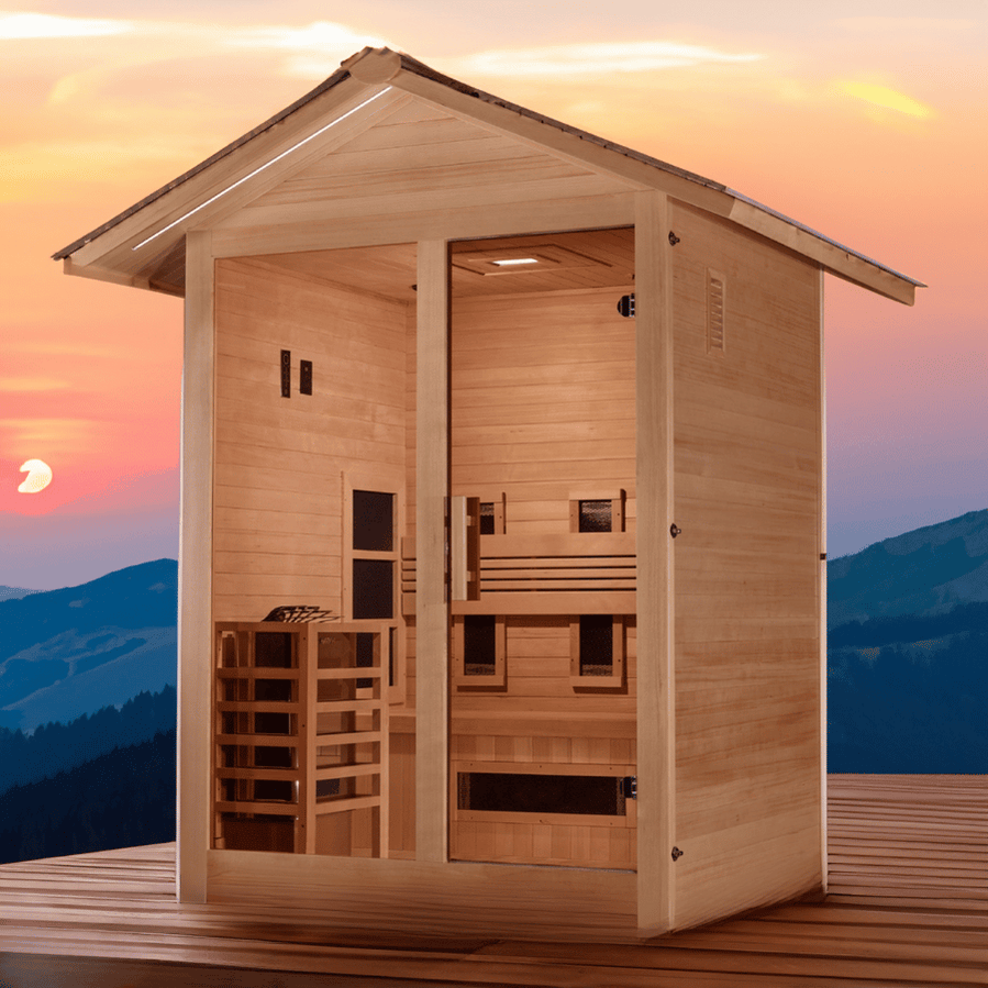 Golden Designs Sauna Golden Designs "Carinthia" 3 Person Hybrid Outdoor Sauna GDI-8123-01