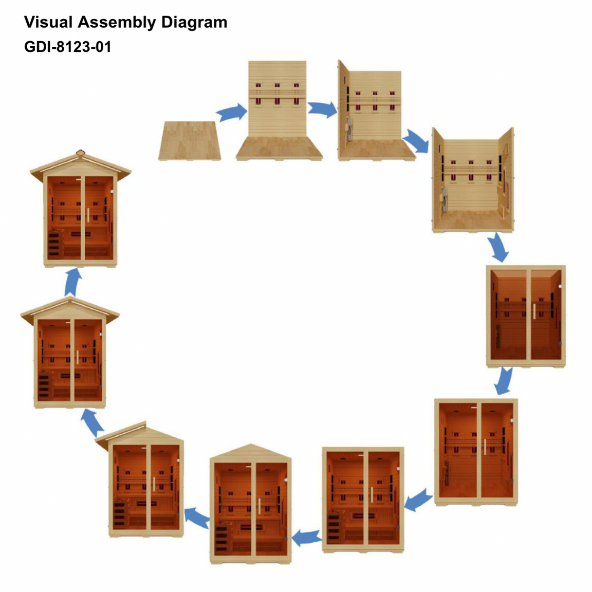 Golden Designs Sauna Golden Designs "Carinthia" 3 Person Hybrid Outdoor Sauna GDI-8123-01