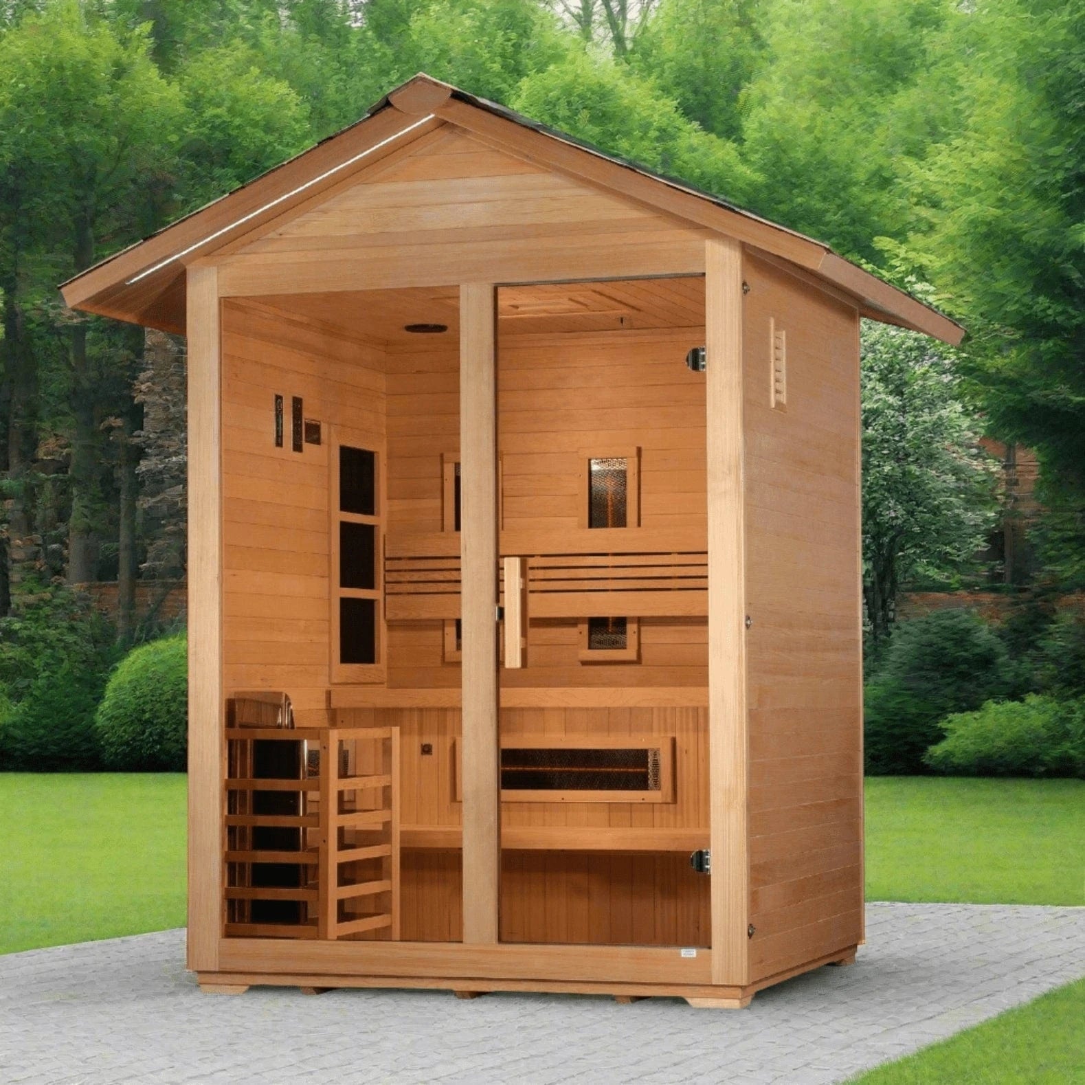Golden Designs Sauna Golden Designs "Carinthia" 3 Person Hybrid Outdoor Sauna GDI-8123-01