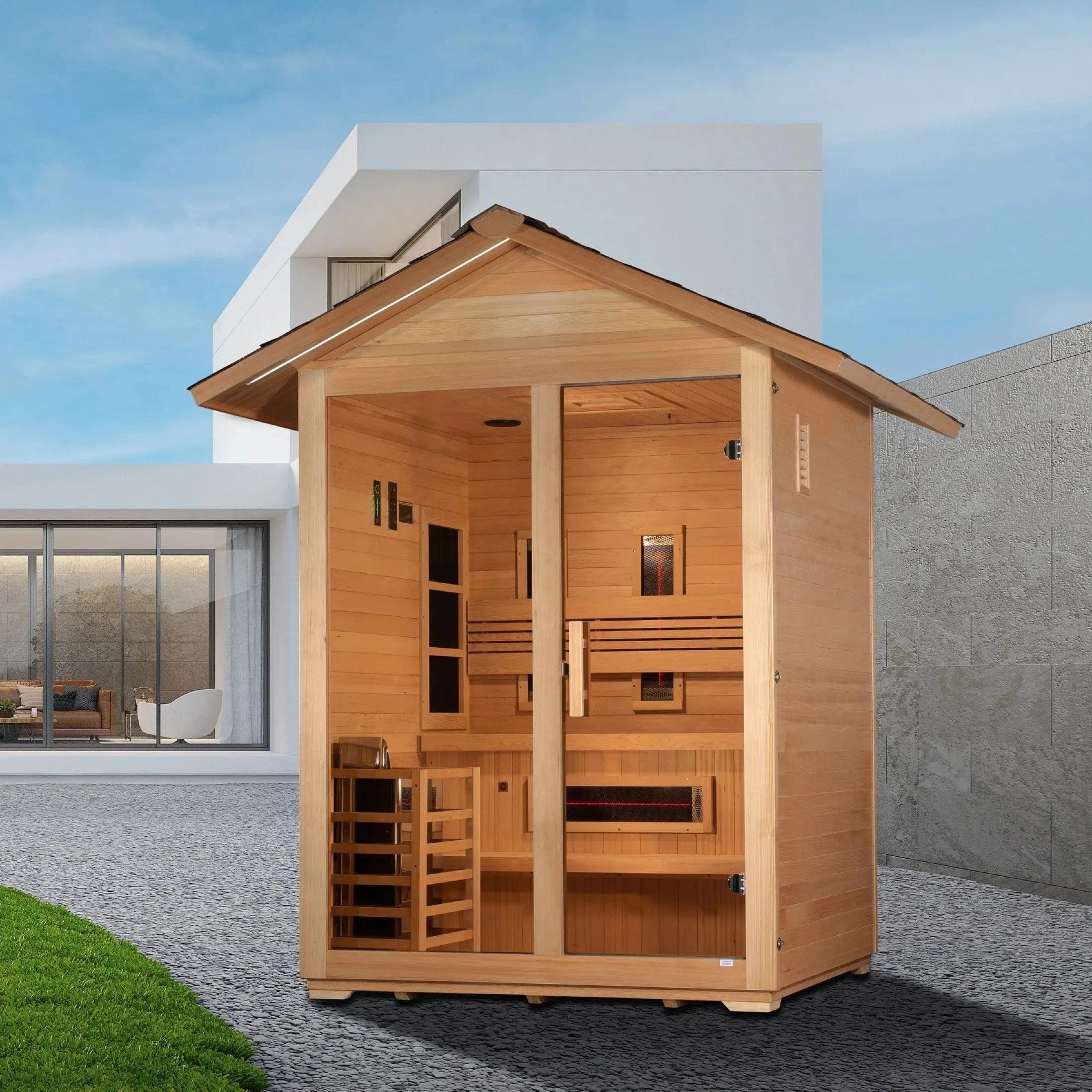 Golden Designs Sauna Golden Designs "Carinthia" 3 Person Hybrid Outdoor Sauna GDI-8123-01