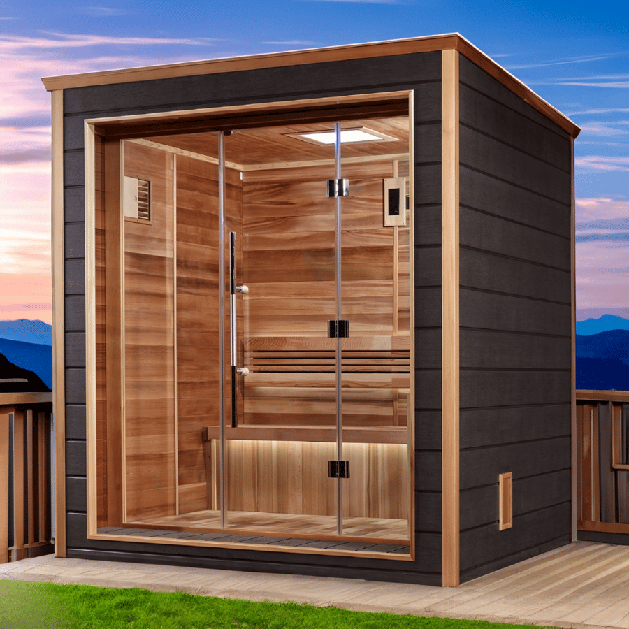 Golden Designs Sauna Golden Designs Drammen 3 Person Outdoor Traditional Sauna GDI-8203-01