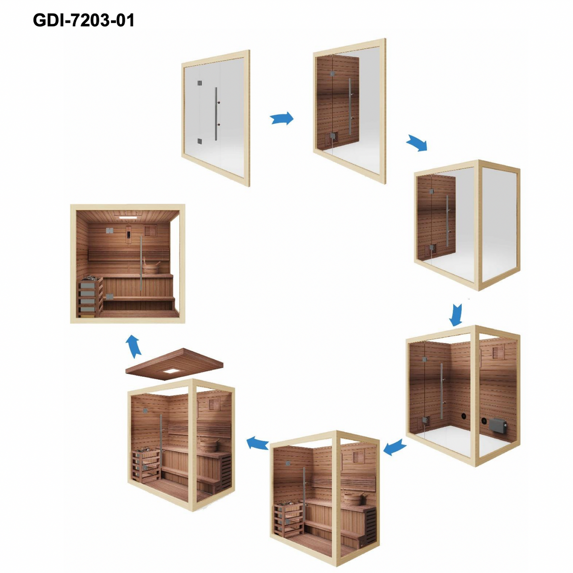 Golden Designs Sauna Golden Designs "Forssa Edition" 3 Person Indoor Traditional Sauna GDI-7203-01