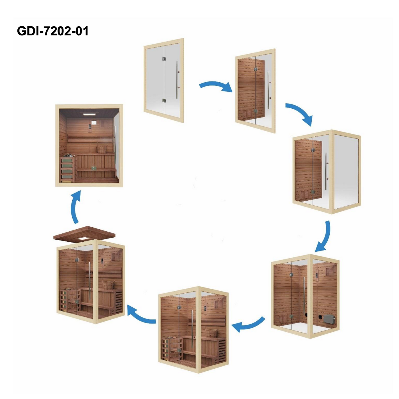 Golden Designs Sauna Golden Designs "Hanko Edition" 2 Person Indoor Traditional Sauna GDI-7202-01