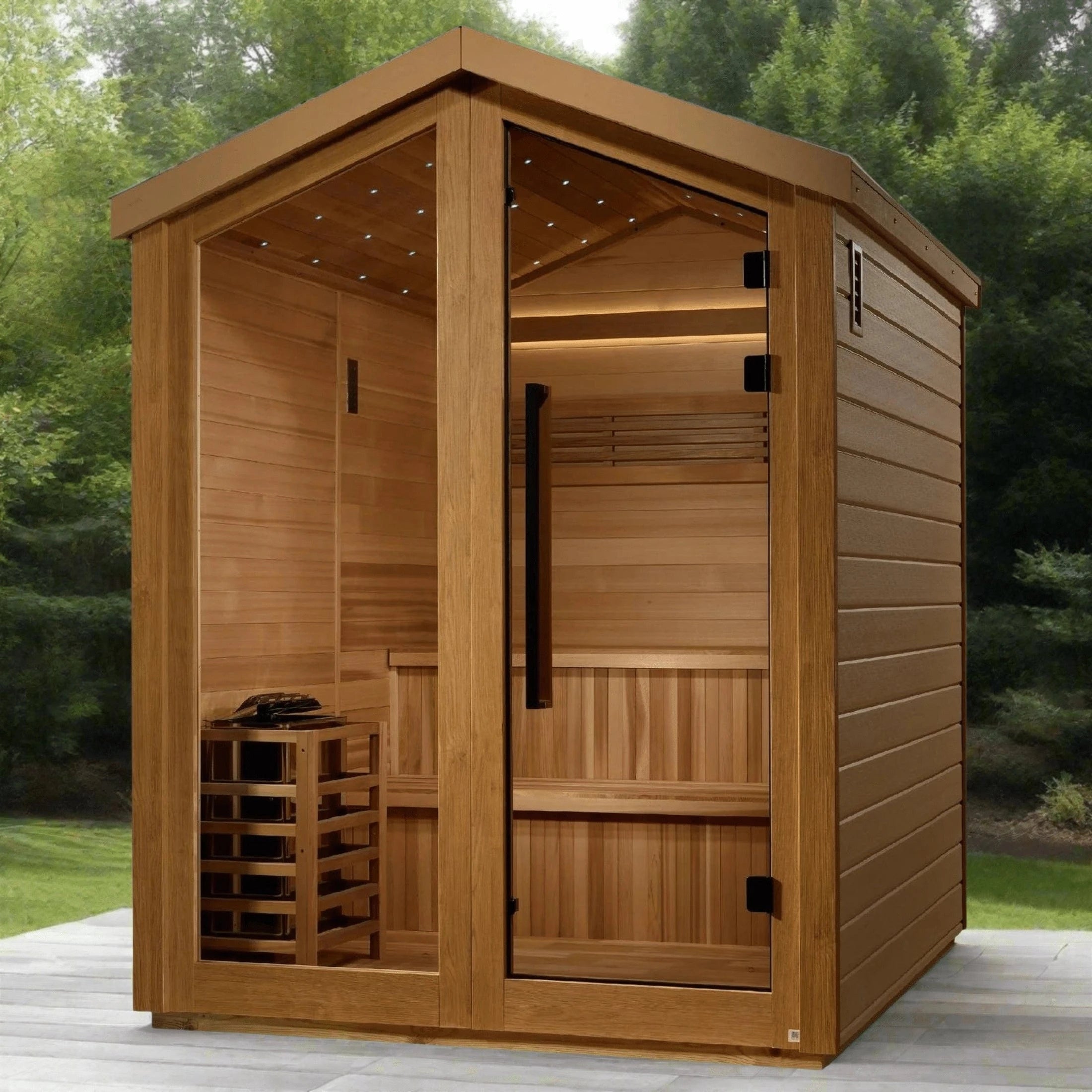 Golden Designs Sauna Golden Designs Kaarina 6 Person Outdoor Traditional Sauna GDI-8506-01
