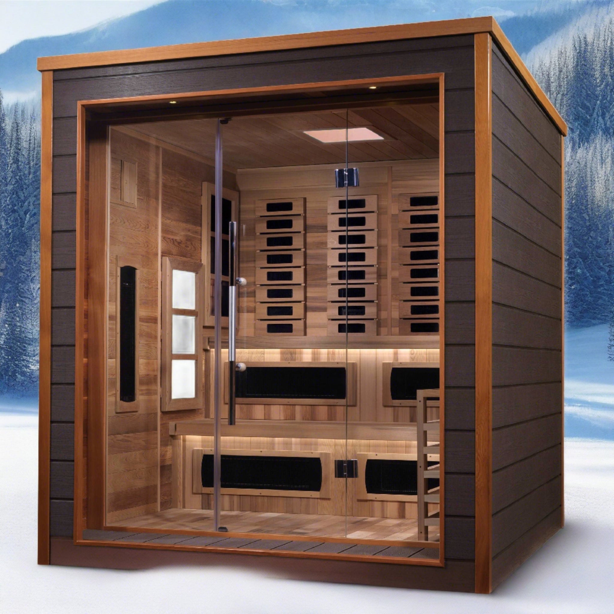 Golden Designs Sauna Golden Designs Karlstad 6 Person Hybrid Outdoor Sauna GDI-8226-01