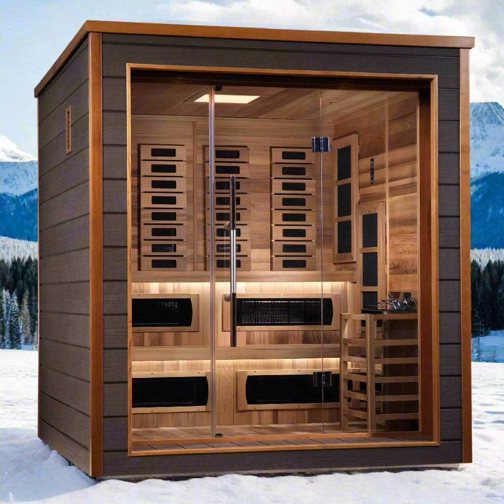Golden Designs Sauna Golden Designs Karlstad 6 Person Hybrid Outdoor Sauna GDI-8226-01