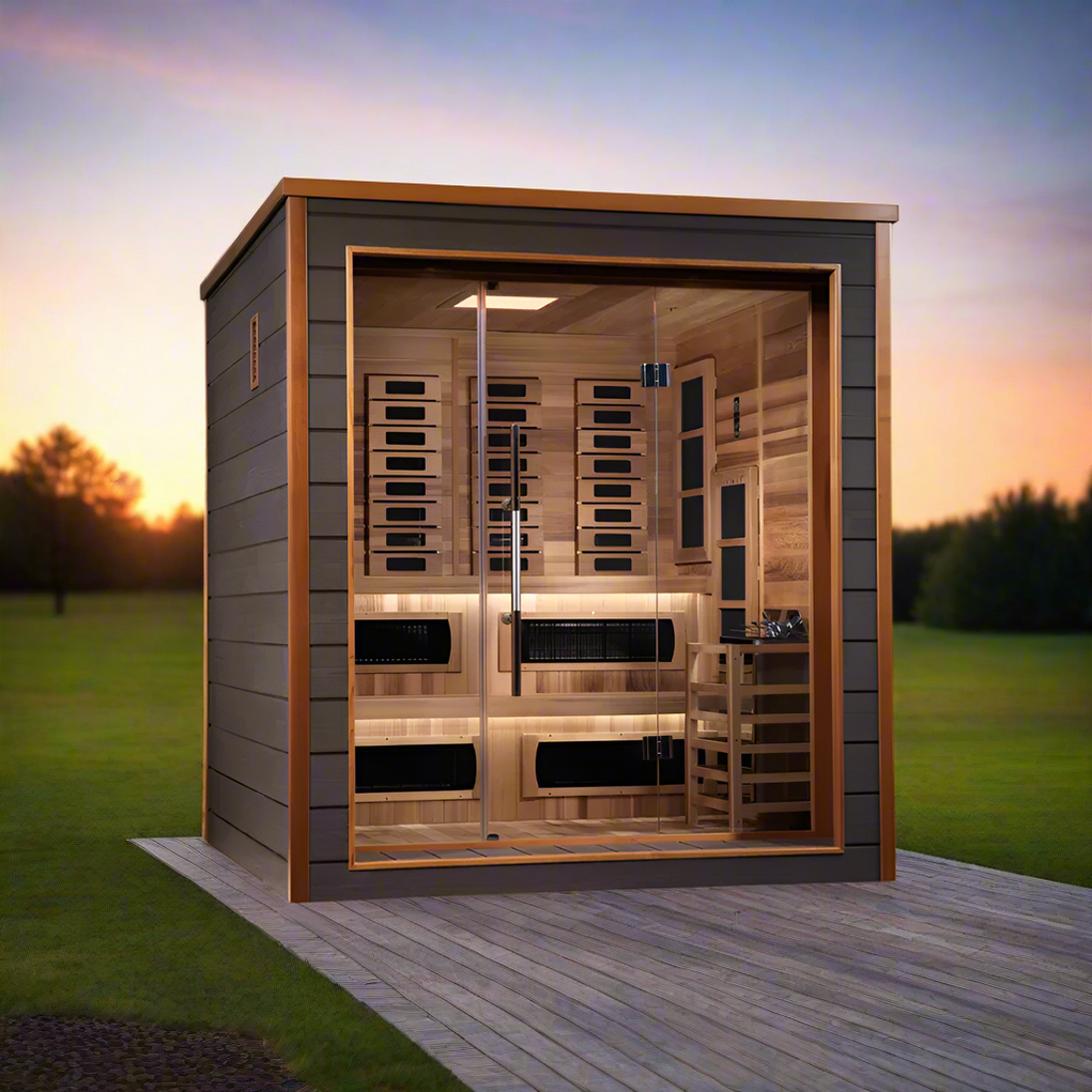 Golden Designs Sauna Golden Designs Karlstad 6 Person Hybrid Outdoor Sauna GDI-8226-01