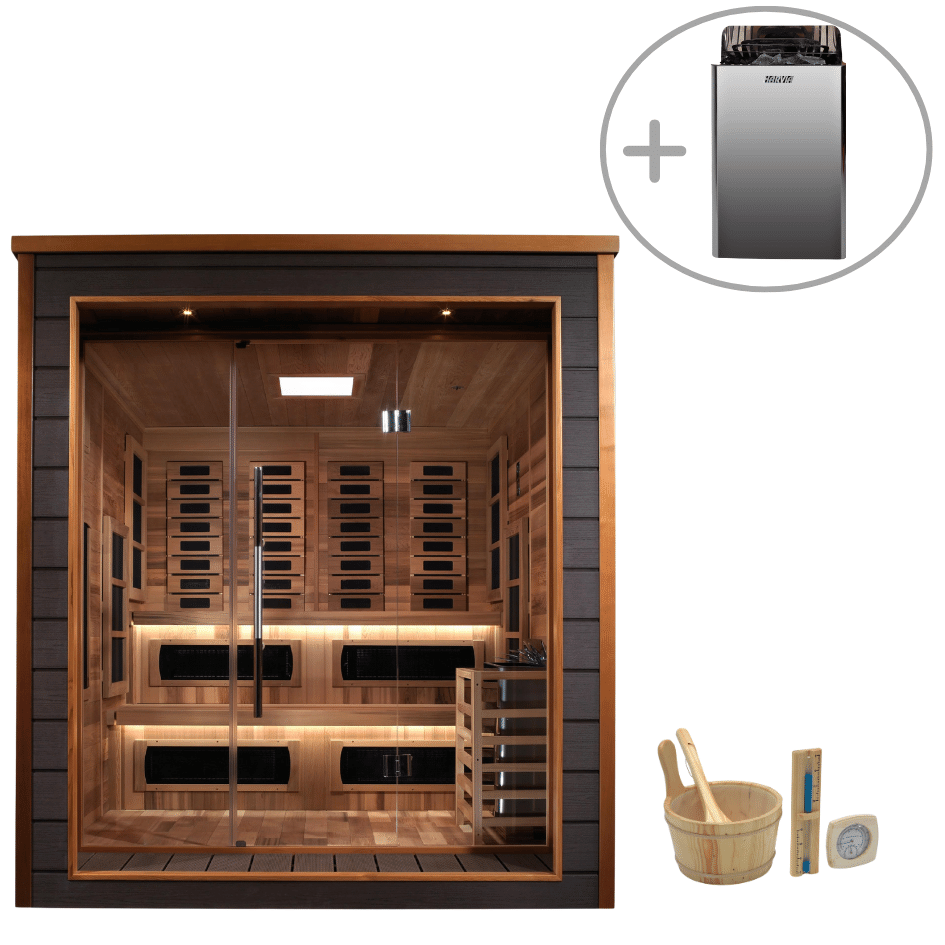 Golden Designs Sauna Golden Designs Karlstad 6 Person Hybrid Outdoor Sauna GDI-8226-01