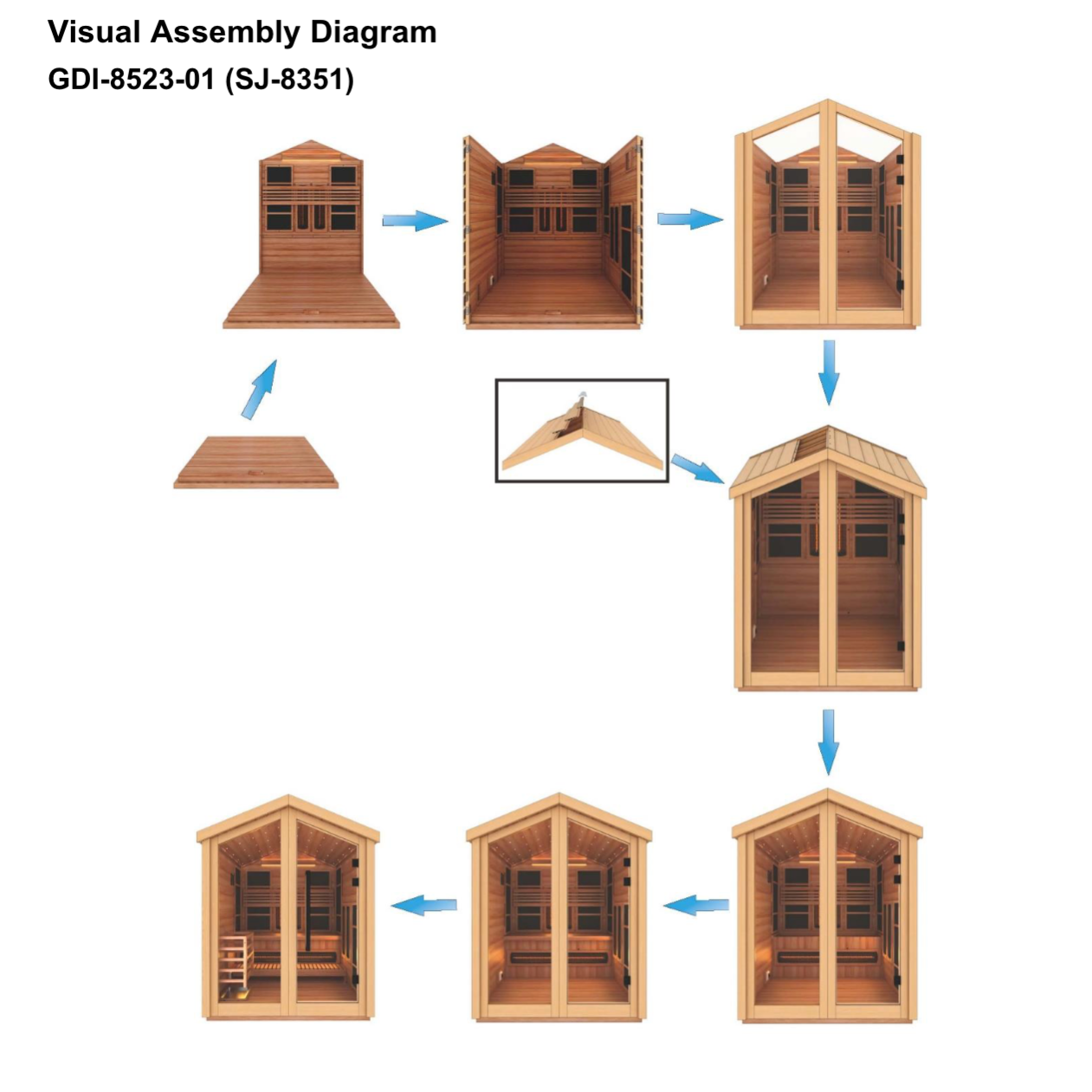 Golden Designs Sauna Golden Designs Kaskinen 6 Person Hybrid Outdoor Sauna GDI-8526-01