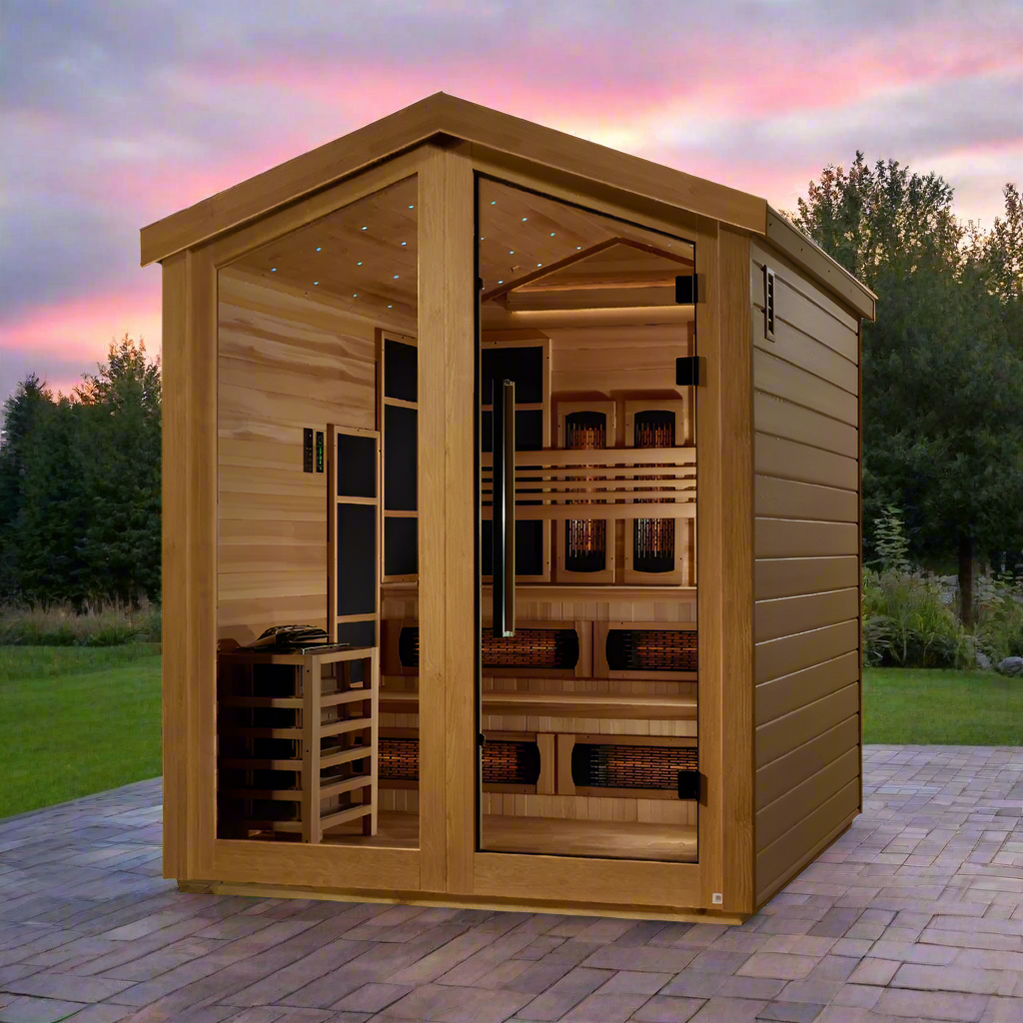 Golden Designs Sauna Golden Designs Kaskinen 6 Person Hybrid Outdoor Sauna GDI-8526-01