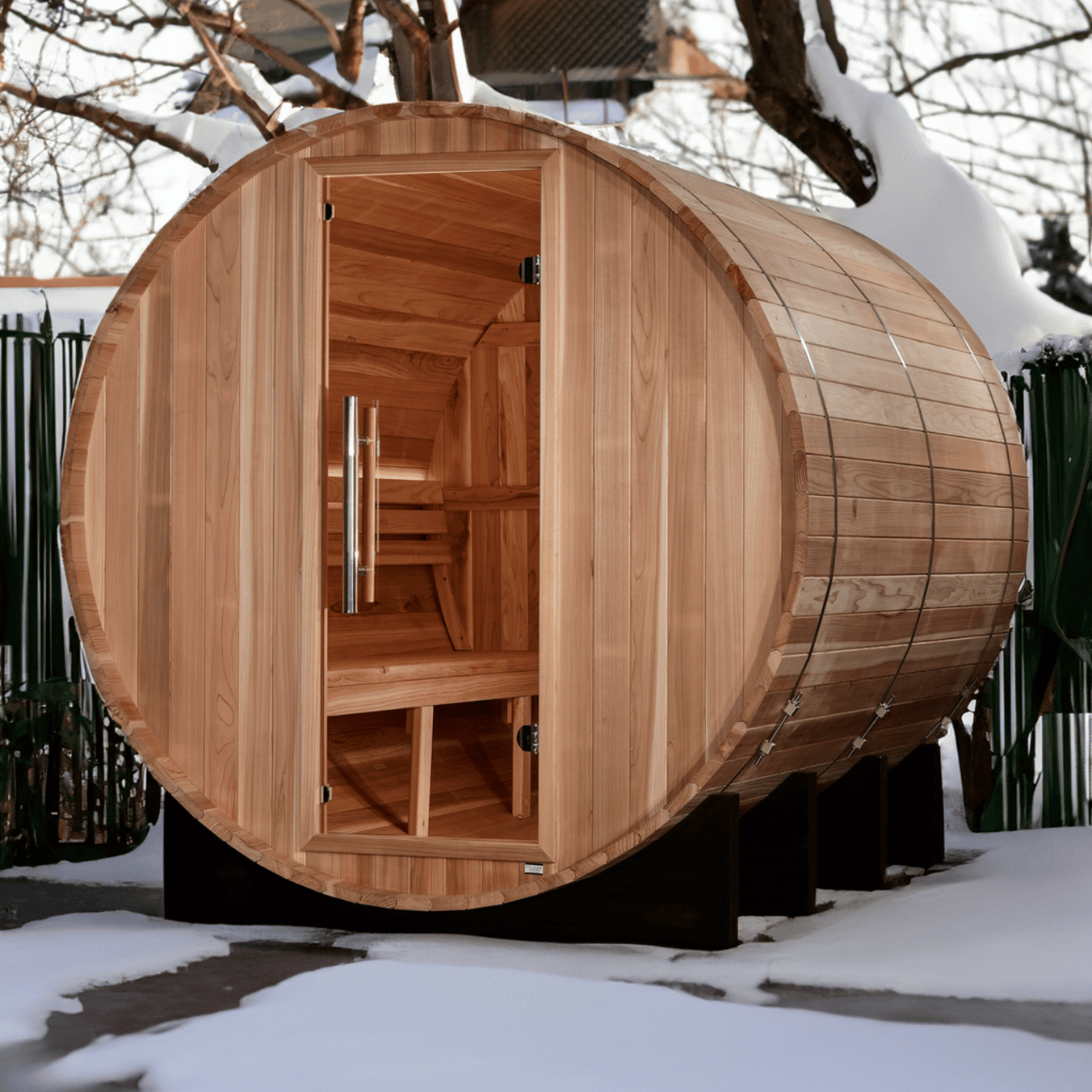 Golden Designs Sauna Golden Designs "Klosters" 6 Person Barrel Traditional Sauna GDI-B006-01