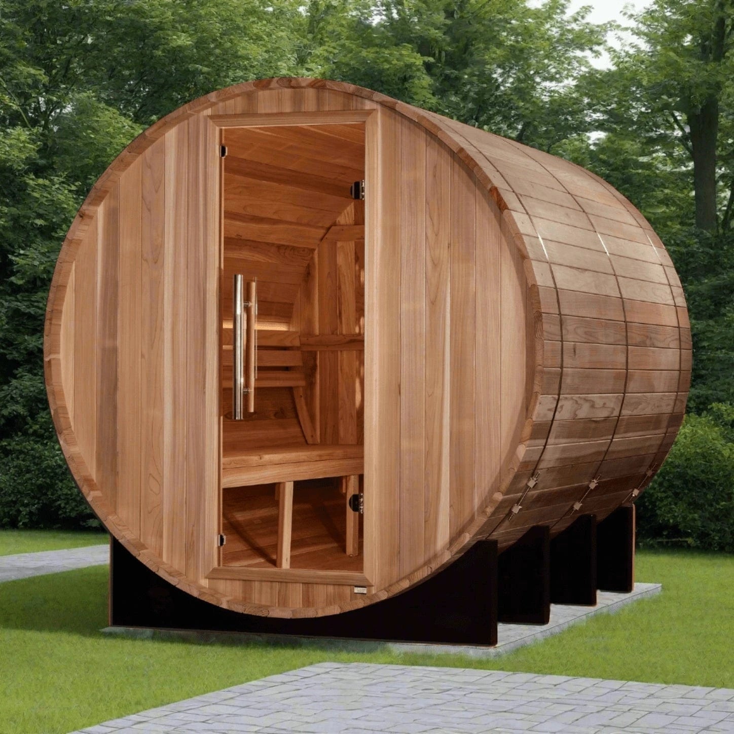 Golden Designs Sauna Golden Designs "Klosters" 6 Person Barrel Traditional Sauna GDI-B006-01