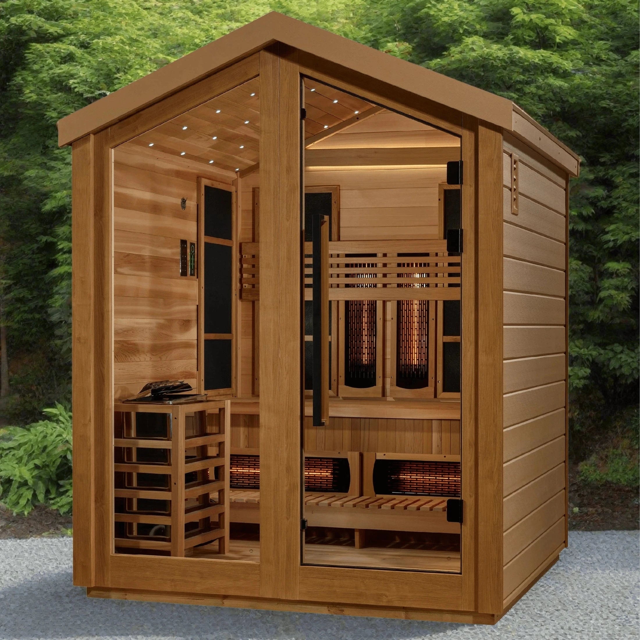 Golden Designs Sauna Golden Designs Loviisa 3 Person Hybrid Outdoor Sauna GDI-8523-01
