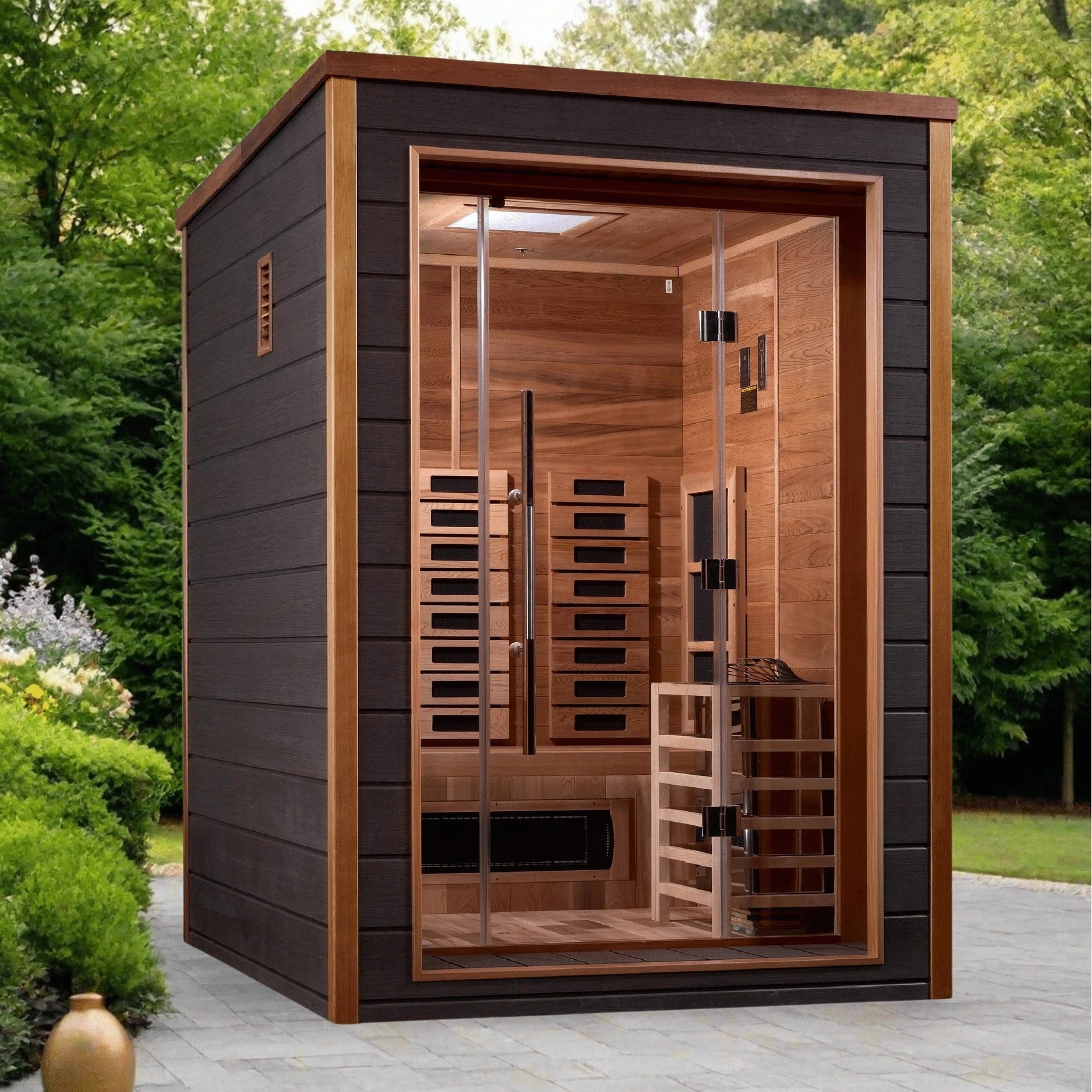 Golden Designs Sauna Golden Designs Nora 2 Person Hybrid Outdoor Sauna GDI-8222-01