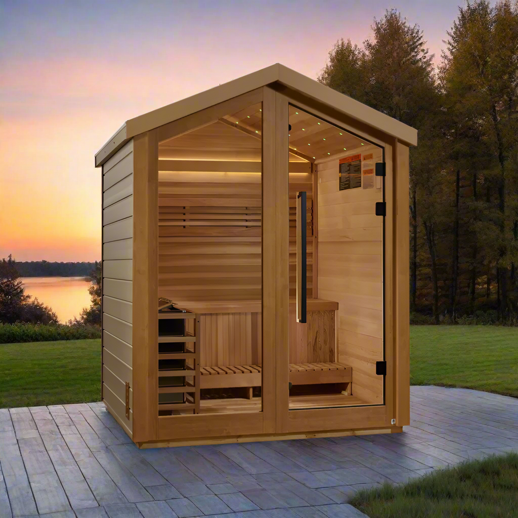 Golden Designs Sauna Golden Designs Savonlinna 3 Person Outdoor Traditional Sauna GDI-8503-01
