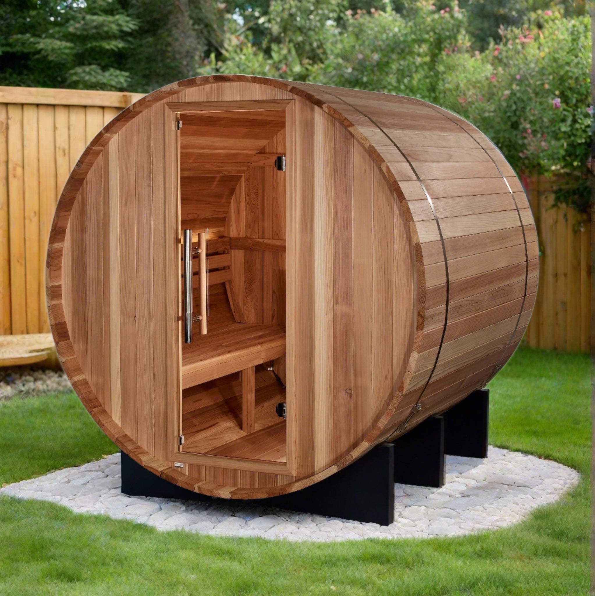 Golden Designs Sauna Golden Designs "St. Moritz" 2 Person Barrel Traditional Sauna GDI-B002-01