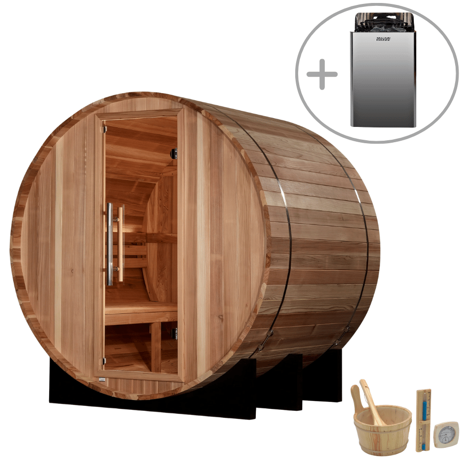 Golden Designs Sauna Golden Designs "St. Moritz" 2 Person Barrel Traditional Sauna GDI-B002-01